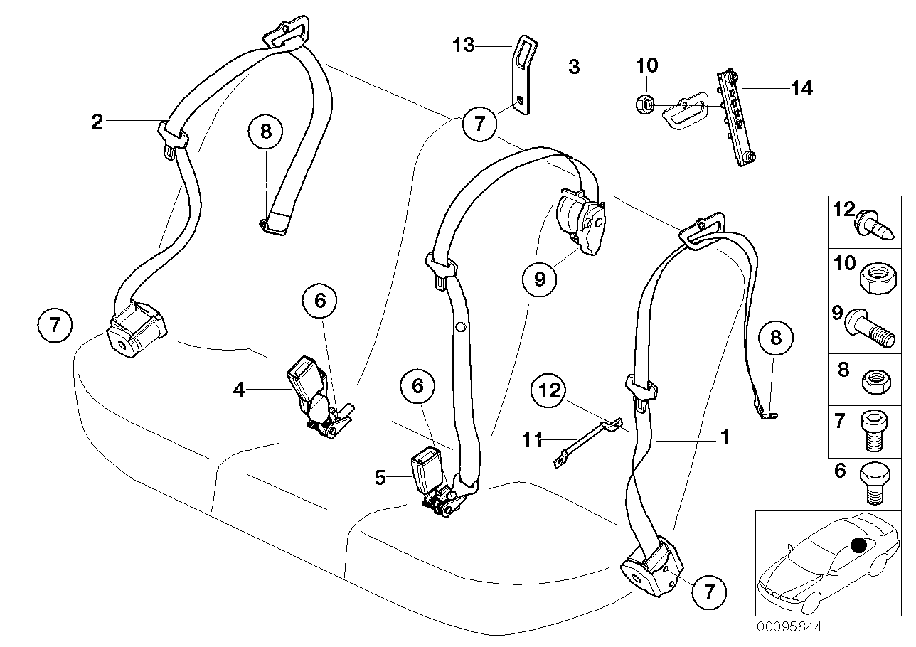 Genuine BMW 72117052806 E53 Belt Support (Inc. X5) | ML Performance UK Car Parts