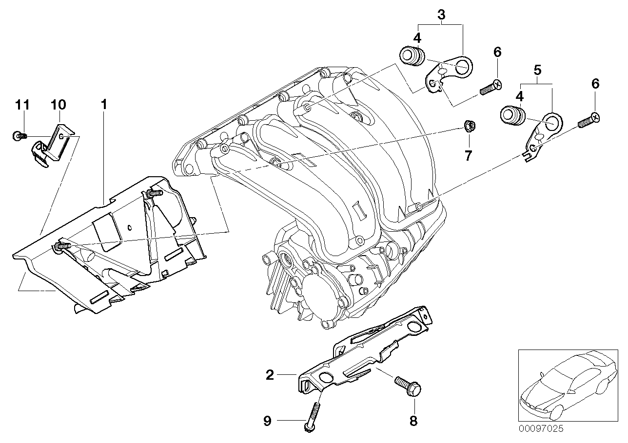 Genuine BMW 11617512376 E46 Holder (Inc. 318Ci, 316Ci & 316i) | ML Performance UK Car Parts