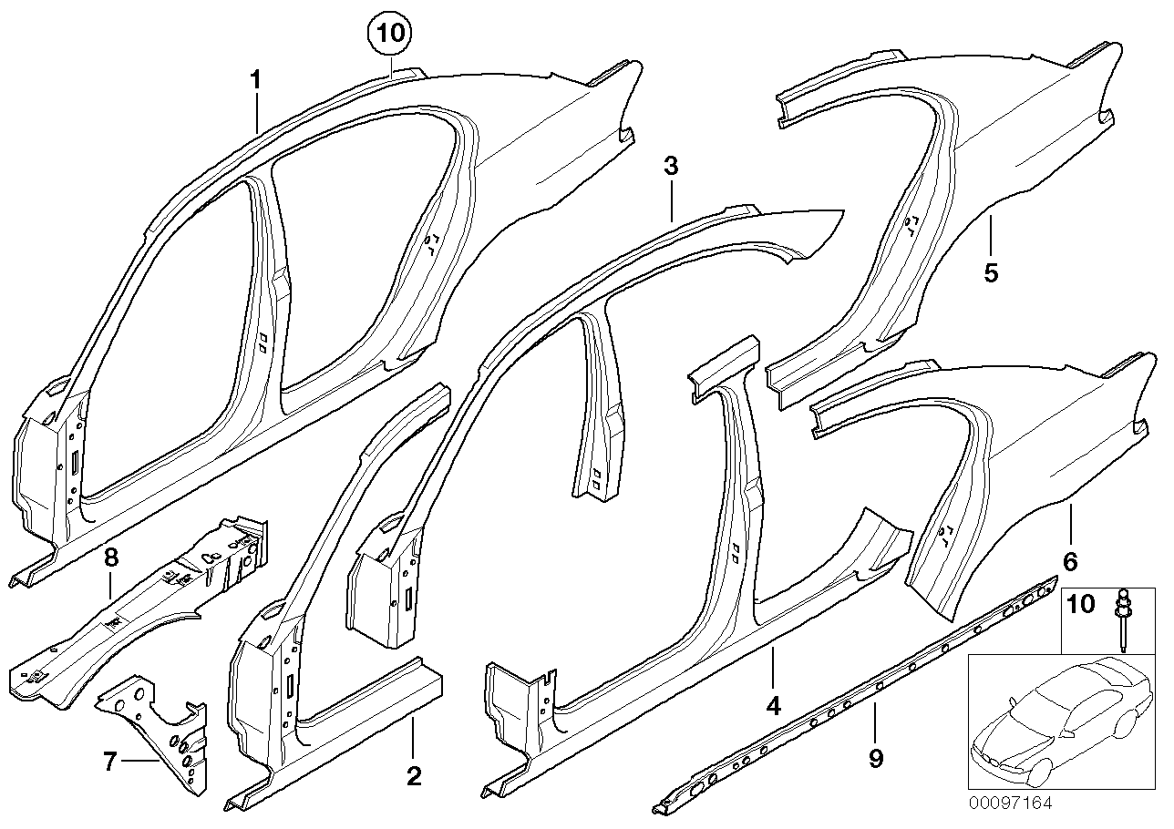 Genuine BMW 41217049942 E66 E65 E67 Top, Entrance, Exterior Right (Inc. 735i, 750i & 740Li) | ML Performance UK Car Parts