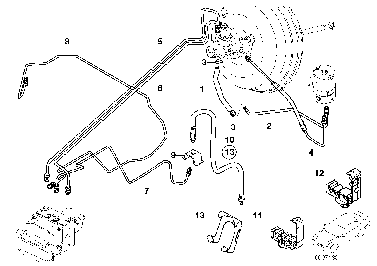 Genuine BMW 34536752269 E53 Pipeline With Pressure Hose (Inc. X5) | ML Performance UK Car Parts