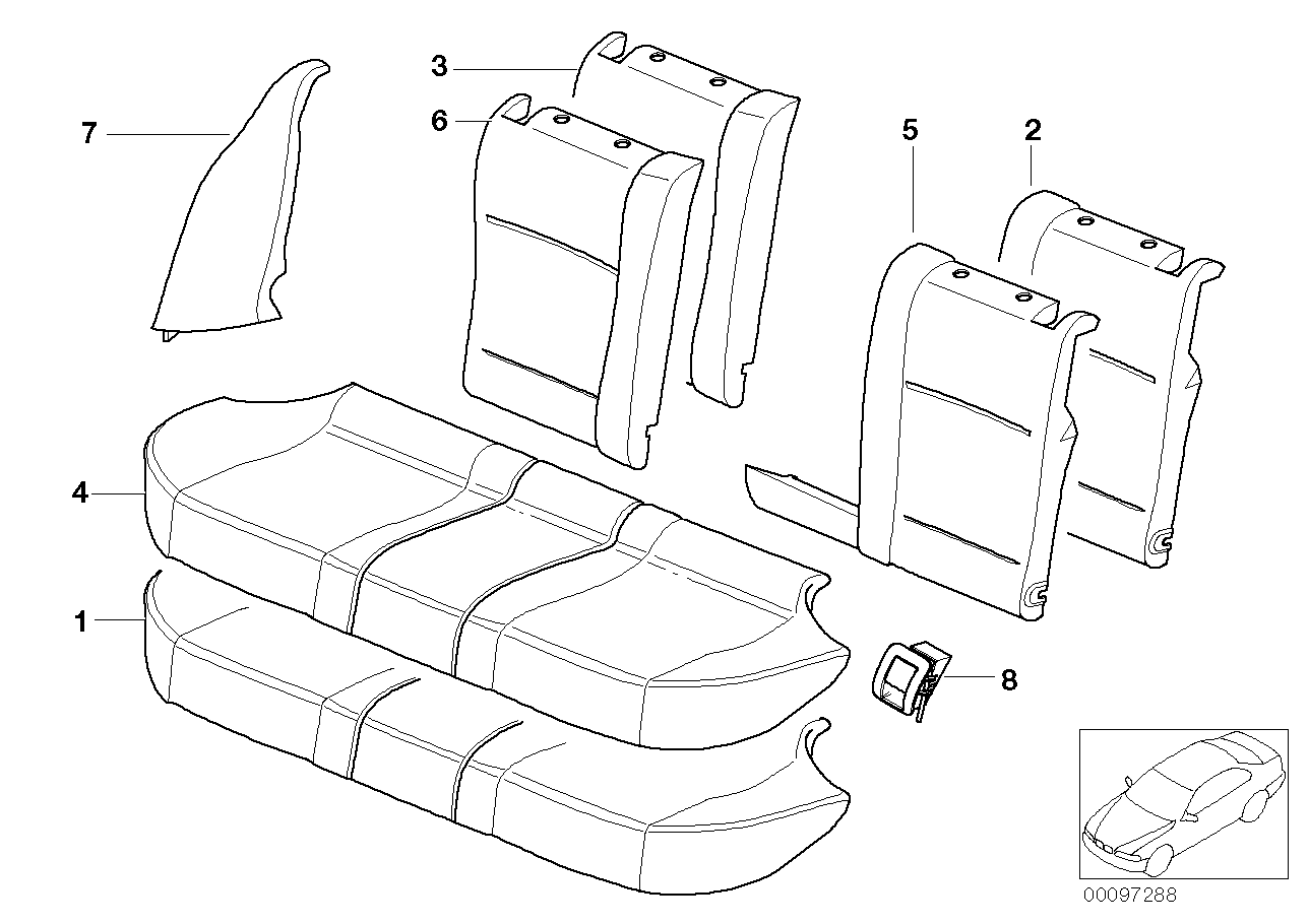 Genuine BMW 52207053141 E39 Cover Isofix GRAU (Inc. 525i, 523i & 525d) | ML Performance UK Car Parts