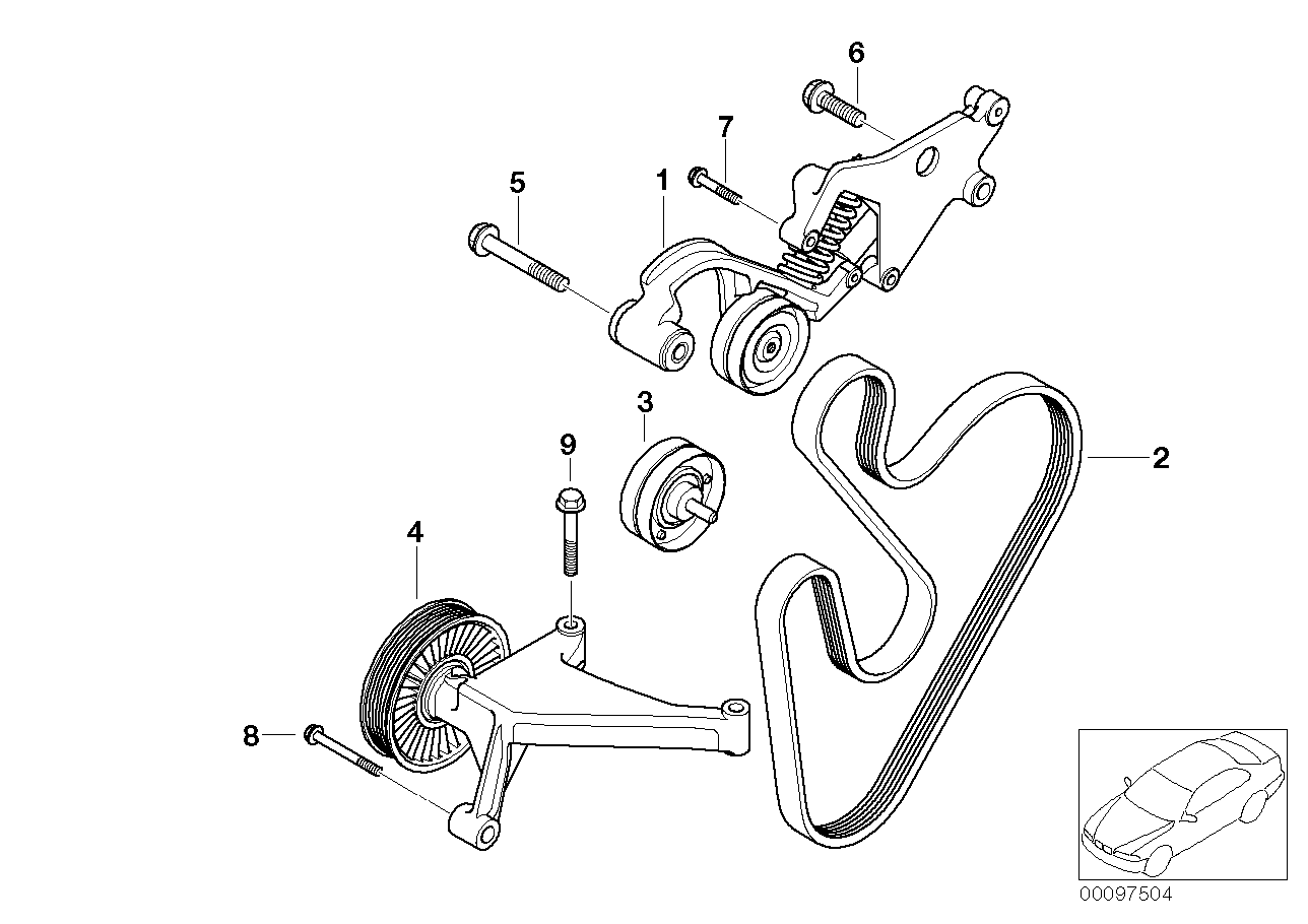 Genuine BMW 11288620210 R53 Hydraulic Belt Tensioner (Inc. Cooper S & Coop.S JCW GP) | ML Performance UK Car Parts