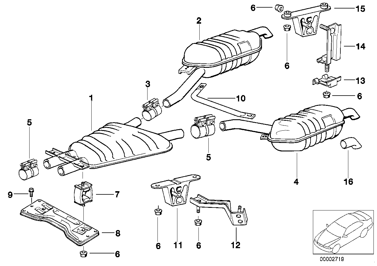 Genuine BMW 18211704241 E38 Support Left (Inc. 750iL) | ML Performance UK Car Parts