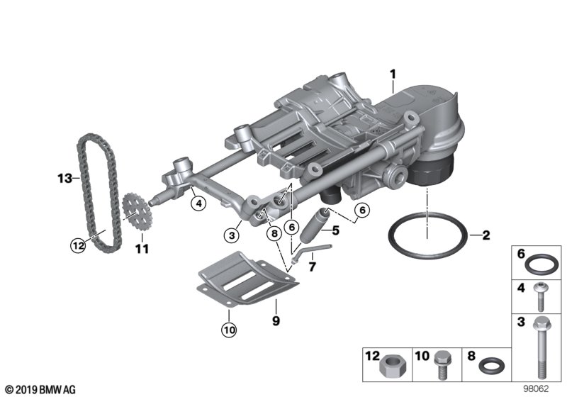 Genuine BMW 11417561429 E53 E70 Oil Pump With Oil Filter (Inc. X5 4.8i, X5 4.4i & X5 4.8is) | ML Performance UK Car Parts