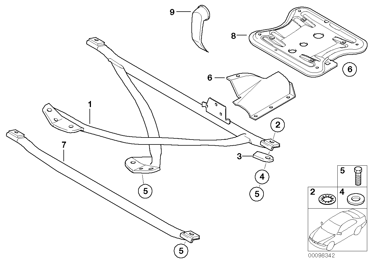 Genuine BMW 51712693023 E36 E46 Connecting Support (Inc. 320i, 320Ci & 318Ci) | ML Performance UK Car Parts