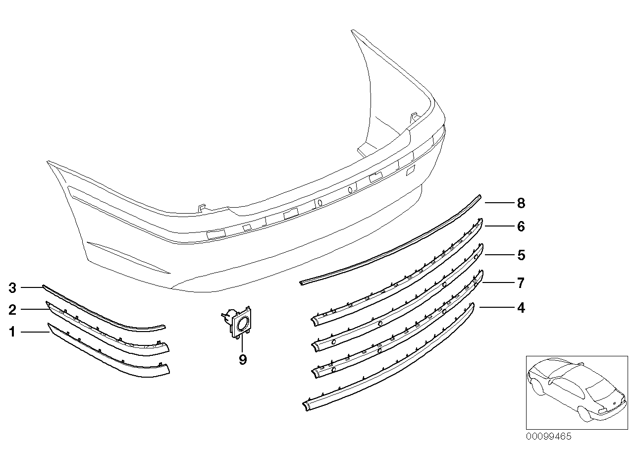 Genuine BMW 51127033489 E66 E65 E67 Finisher, Protective Moulding, Left CHROM (Inc. 760Li, 730Li & 760i) | ML Performance UK Car Parts