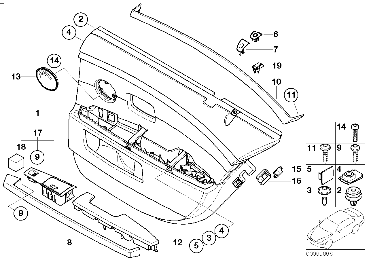 Genuine BMW 51427071666 E65 Wooden Strip, Door Rear Right NUßB./INTARSIEN (Inc. 760i) | ML Performance UK Car Parts