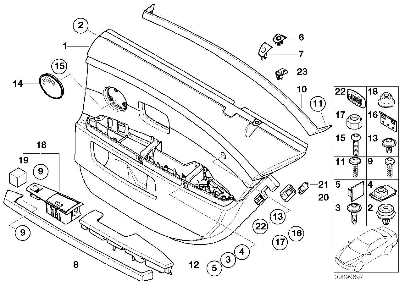 Genuine BMW 51427131055 E65 E66 Cover Cap 