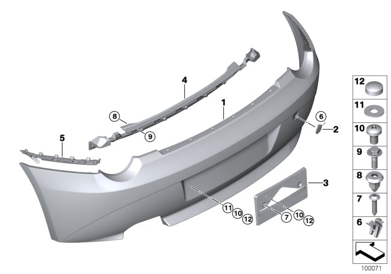 Genuine BMW 51127016078 E85 Mount, Bumper Rear Right (Inc. Z4) | ML Performance UK Car Parts