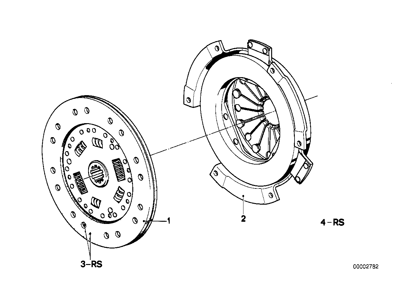 Genuine BMW 21219069010 E23 E24 E12 Set Exch-Clutch Parts Asbestos-Free D=240mm (Inc. 533i, 630CS & 528) | ML Performance UK Car Parts