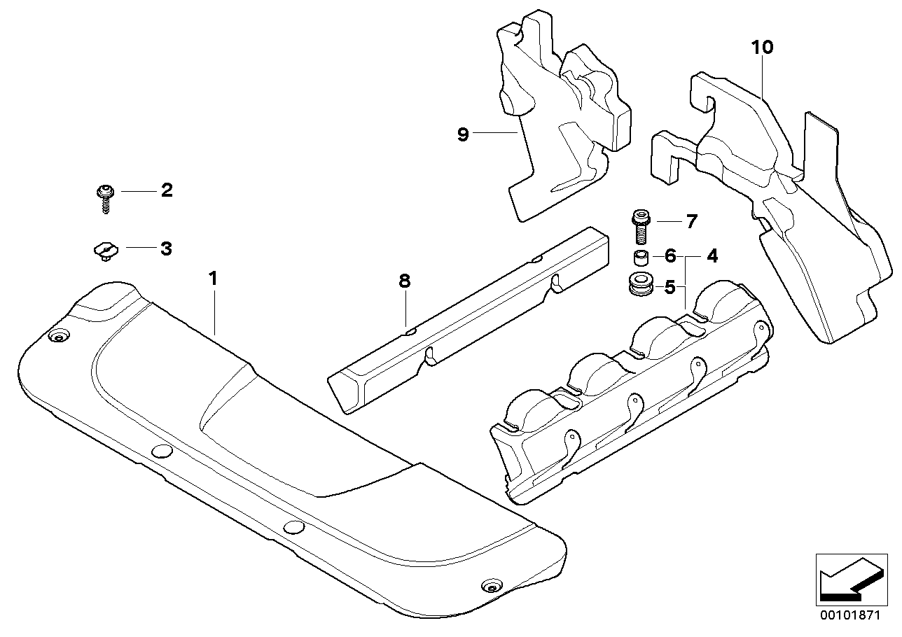 Genuine BMW 11147789688 E65 Covering, Rear Left (Inc. 740d) | ML Performance UK Car Parts