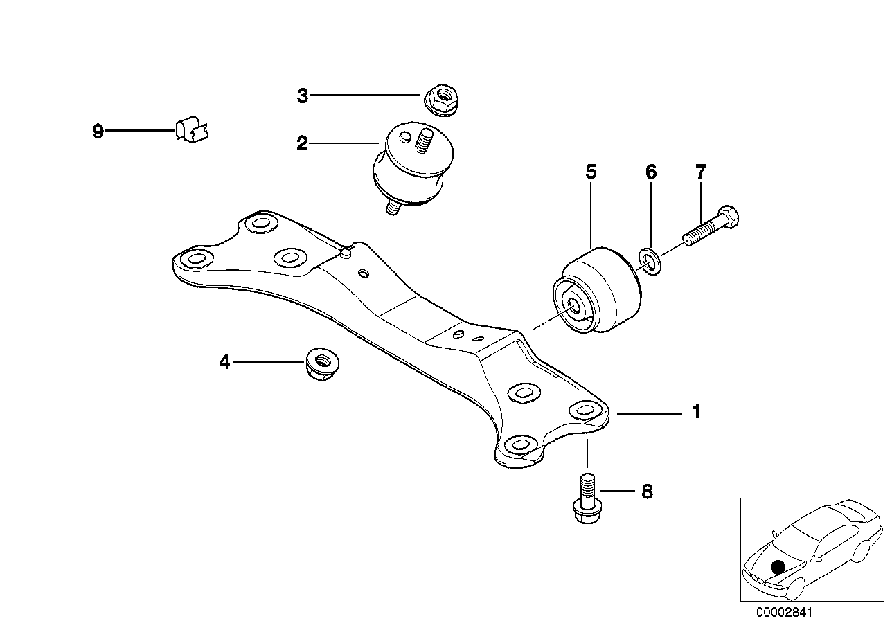 Genuine BMW 22321094779 E38 Gearbox Support (Inc. 740i, 735iL & 740iLP) | ML Performance UK Car Parts