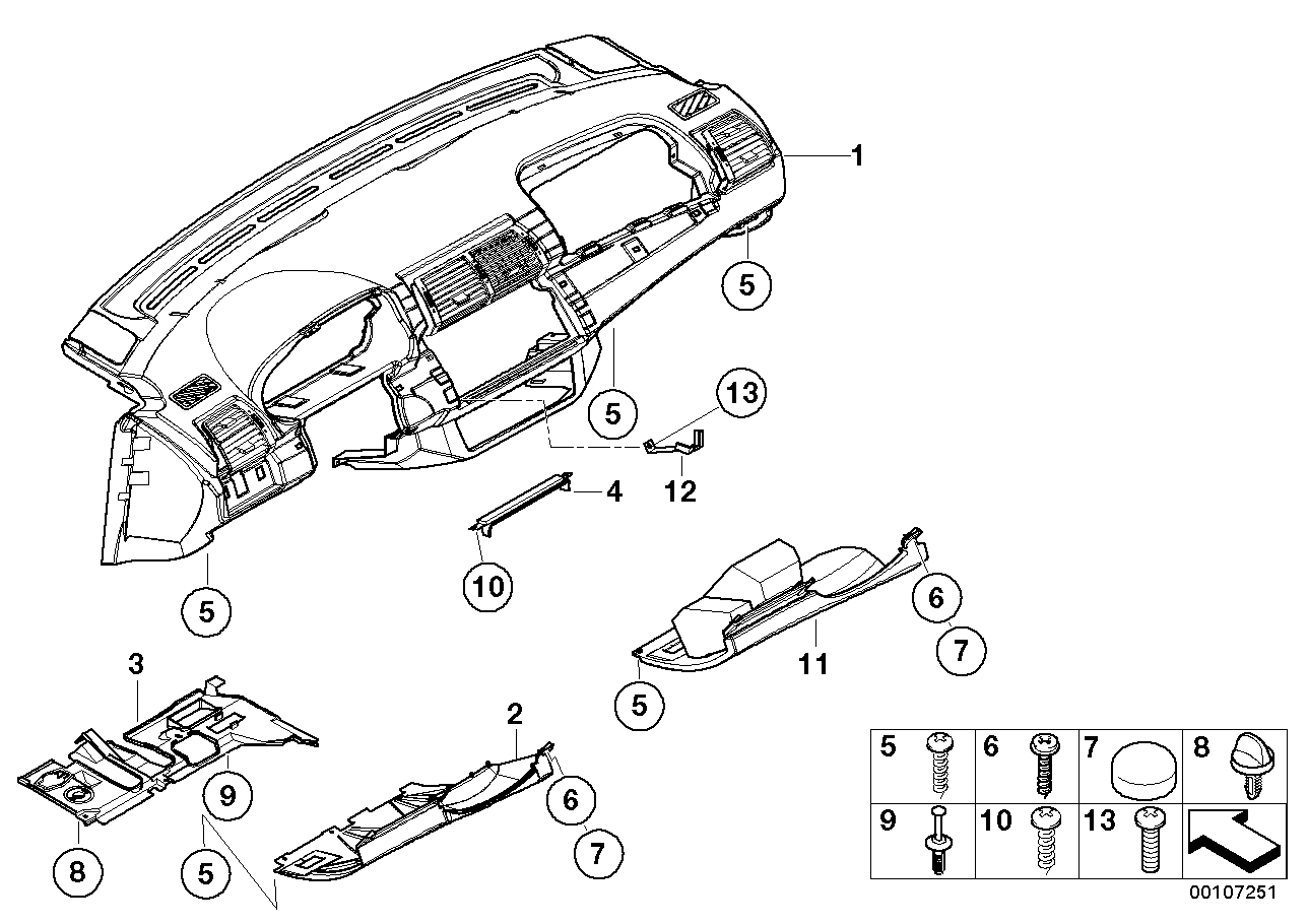 Genuine BMW 51457074993 E53 Covering Steering Column SCHWARZ (Inc. X5) | ML Performance UK Car Parts