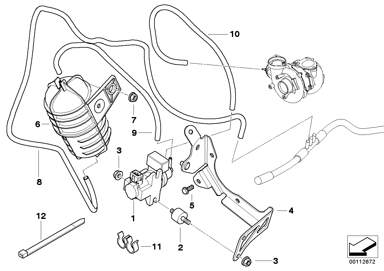 Genuine BMW 11657789084 E65 Bracket, Vacuum Reservoir (Inc. 730d) | ML Performance UK Car Parts