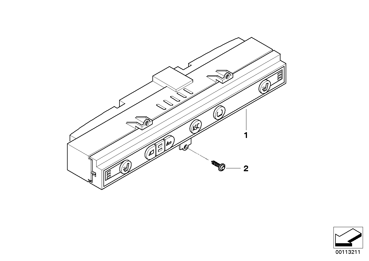 Genuine BMW 61317839178 E85 Switch Unit, Center Console (Inc. Z4 M3.2) | ML Performance UK Car Parts