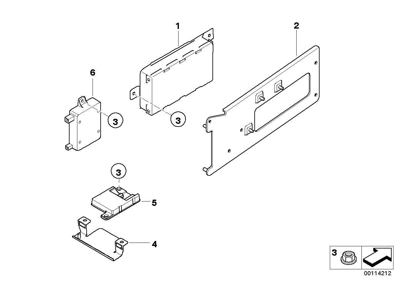 Genuine BMW 84136924698 E46 Bracket For Telematics Control Module (Inc. 318i) | ML Performance UK Car Parts