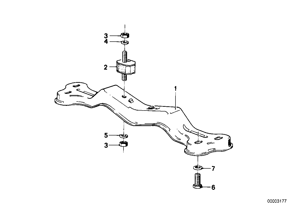 Genuine BMW 24711127682 E23 Cross Member (Inc. 733i & 735i) | ML Performance UK Car Parts