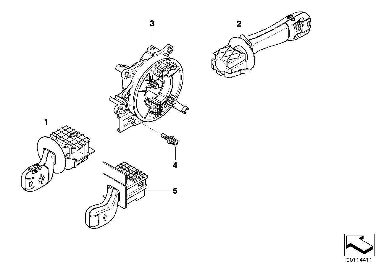 Genuine BMW 61316940989 E85 E86 Cruise Control Switch (Inc. Z4) | ML Performance UK Car Parts