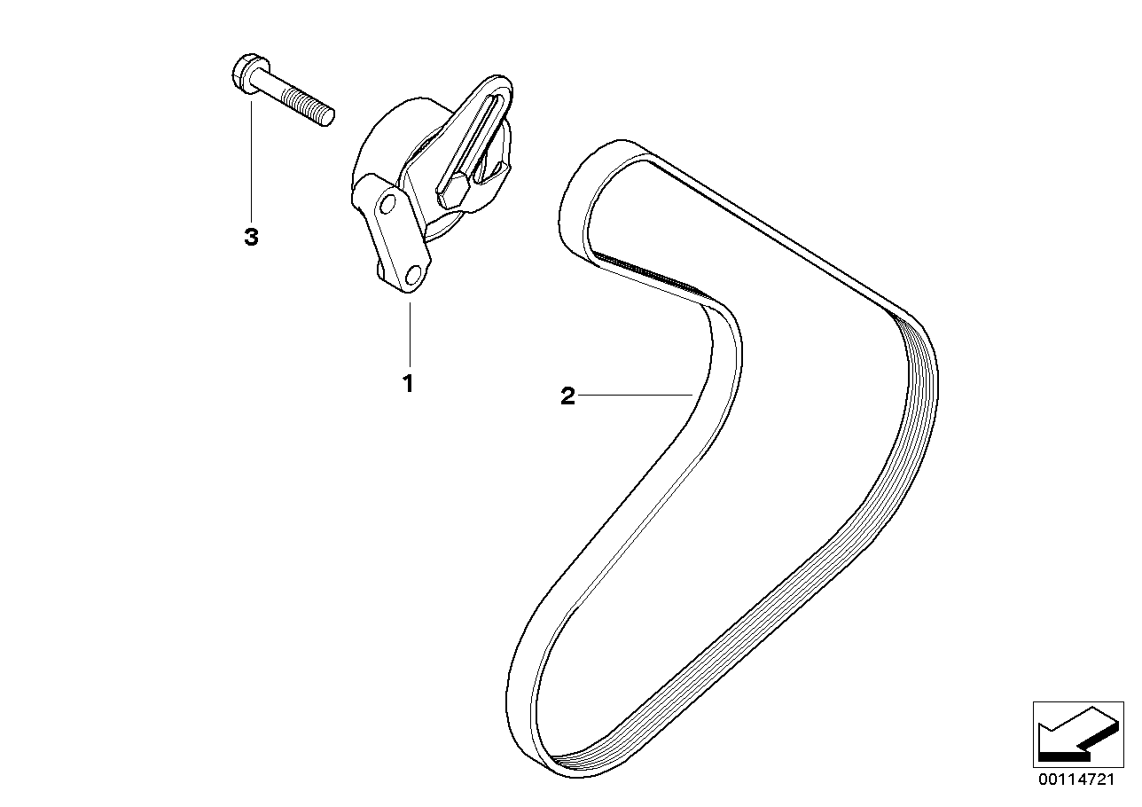 Genuine BMW 11287801391 R50 Ribbed V-Belt (Inc. One D) | ML Performance UK Car Parts