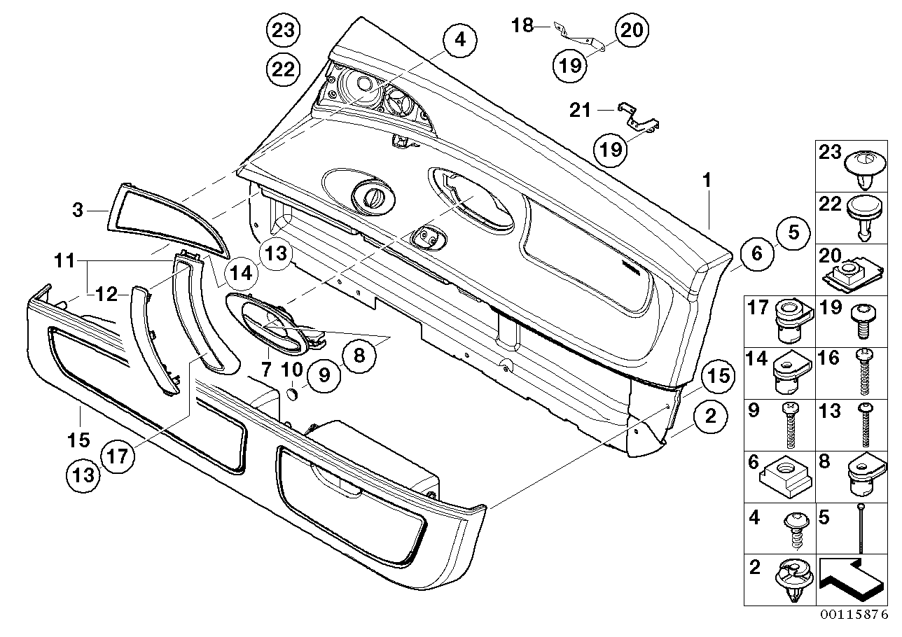 Genuine BMW 51417004633 E52 Cover With Hinged Compartments Left TOPASBLAU MET (Inc. Z8) | ML Performance UK Car Parts