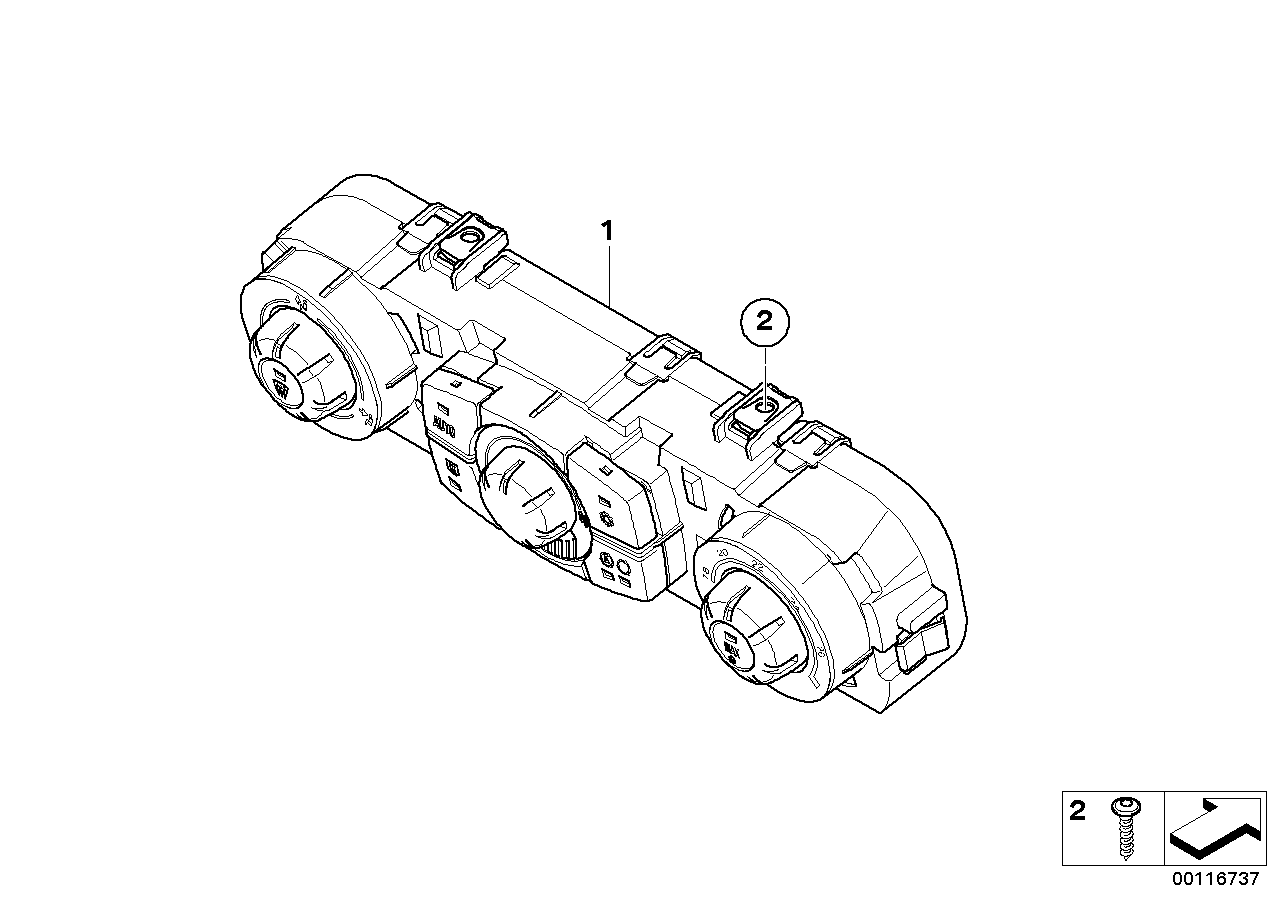 Genuine BMW 64117891040 E85 E86 Automatic Air Conditioning Control GRAD CELSIUS (Inc. Z4 3.0i, Z4 2.5i & Z4 M3.2) | ML Performance UK Car Parts