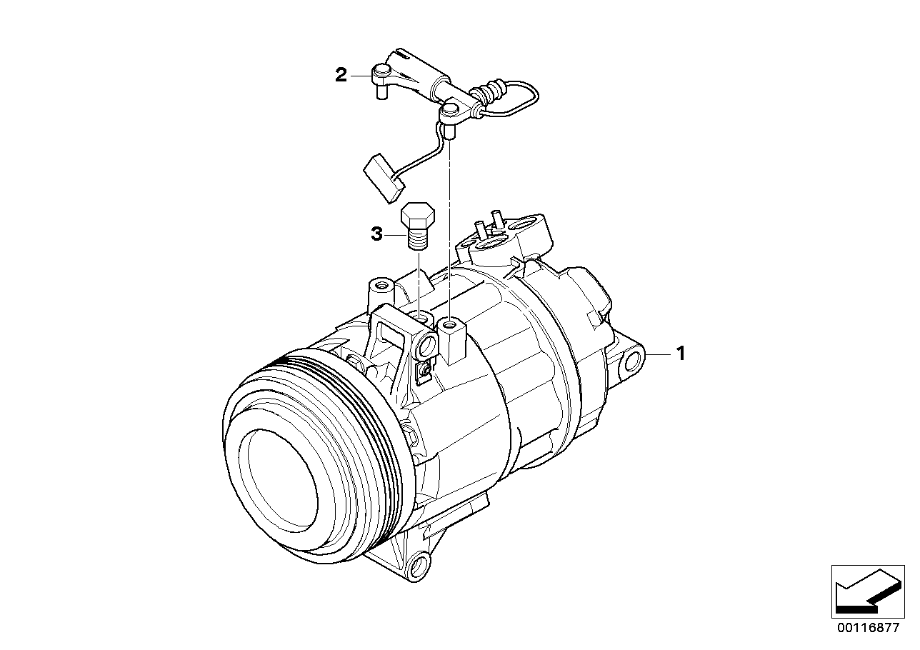 Genuine BMW 64509182800 E85 E86 Rp A/C Compressor (Inc. Z4 3.0i, Z4 2.5si & Z4 2.5i) | ML Performance EU Car Parts