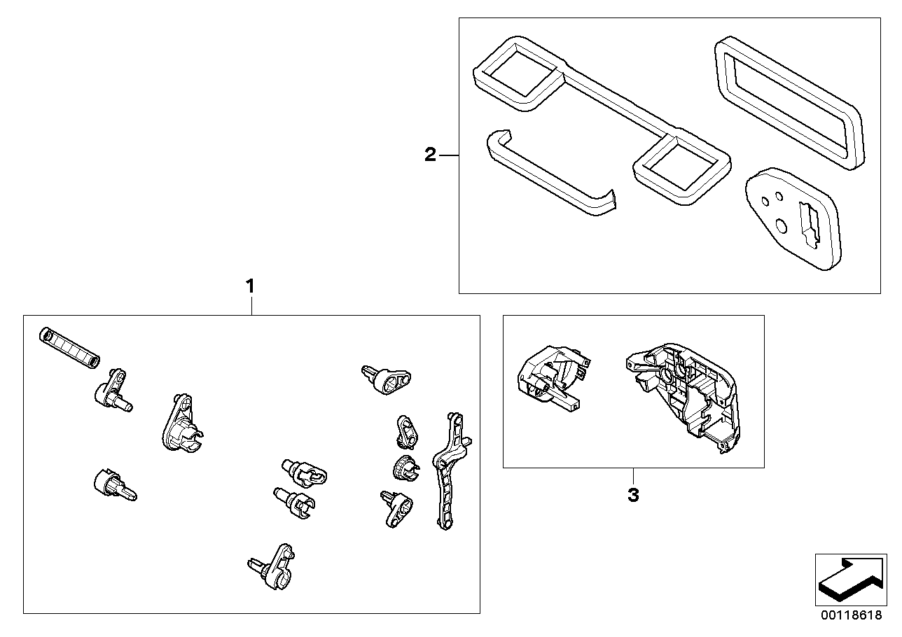 Genuine BMW 64116927611 E85 E86 Set Small Parts F Air Cond.Adjust.Lever (Inc. Z4) | ML Performance UK Car Parts