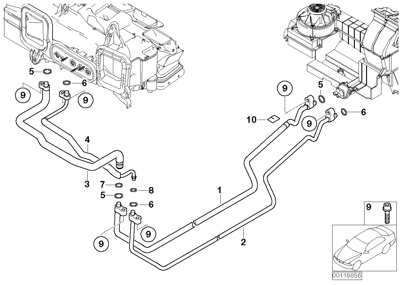 Genuine BMW 64538385653 E66 E67 Suction Pipe (Inc. 760LiS, 730Li & 745LiS) | ML Performance UK Car Parts