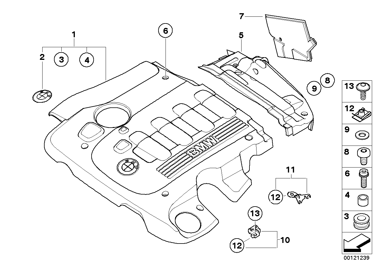 Genuine BMW 11147788921 E53 Cover, Acoustic (Inc. X5 3.0d) | ML Performance UK Car Parts