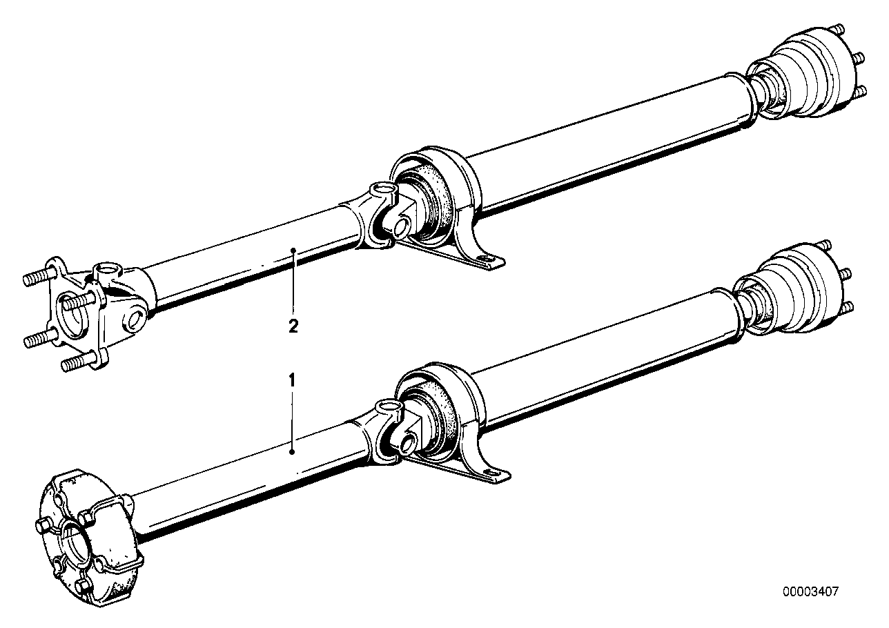 Genuine BMW 26101229585 E31 Drive Shaft Automatic Transmission L=1212mm (Inc. 850Ci) | ML Performance UK Car Parts