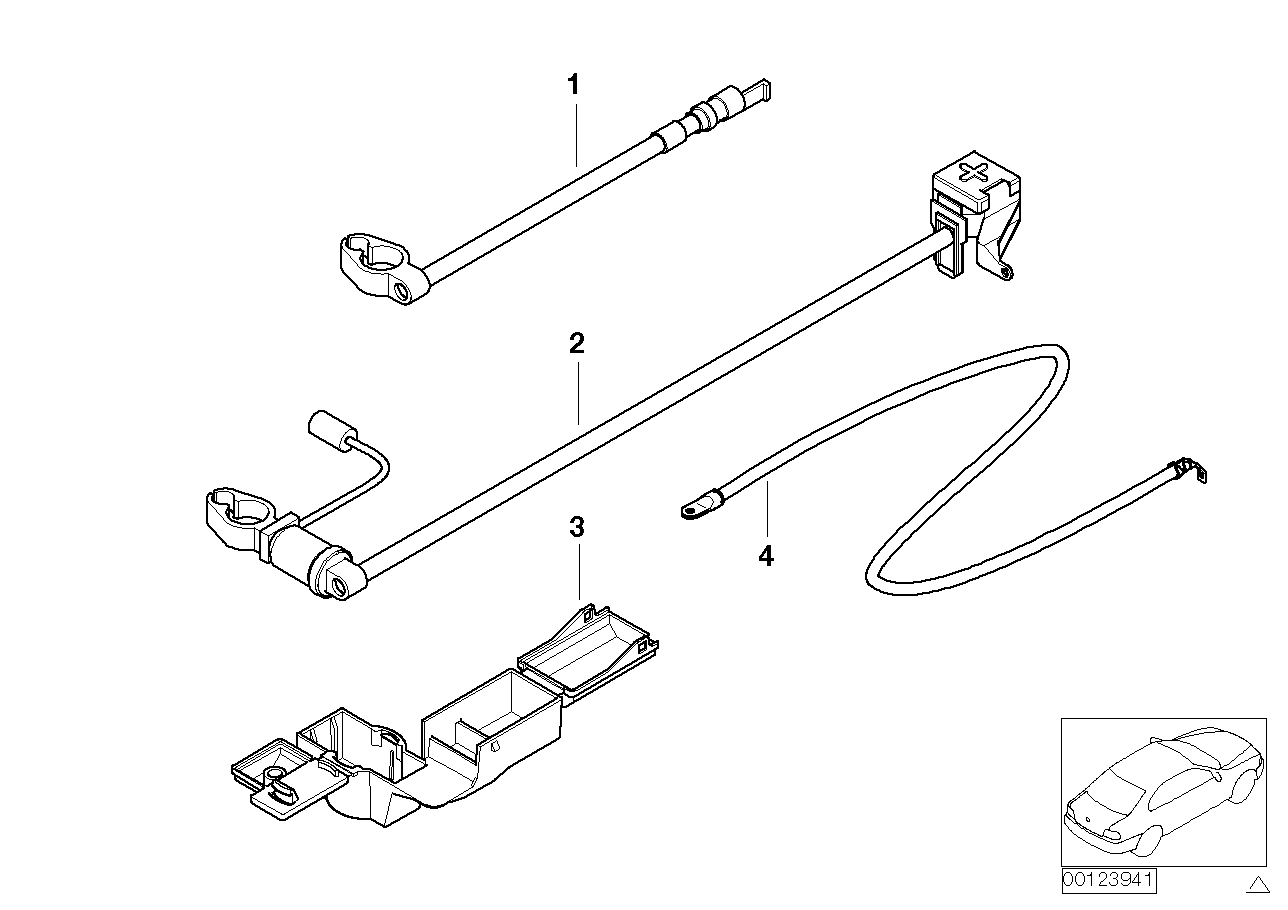 Genuine BMW 61118375990 E46 Battery Cable (Plus Pole) (Inc. 316i 1.9, 316i 1.6 & 318i) | ML Performance UK Car Parts