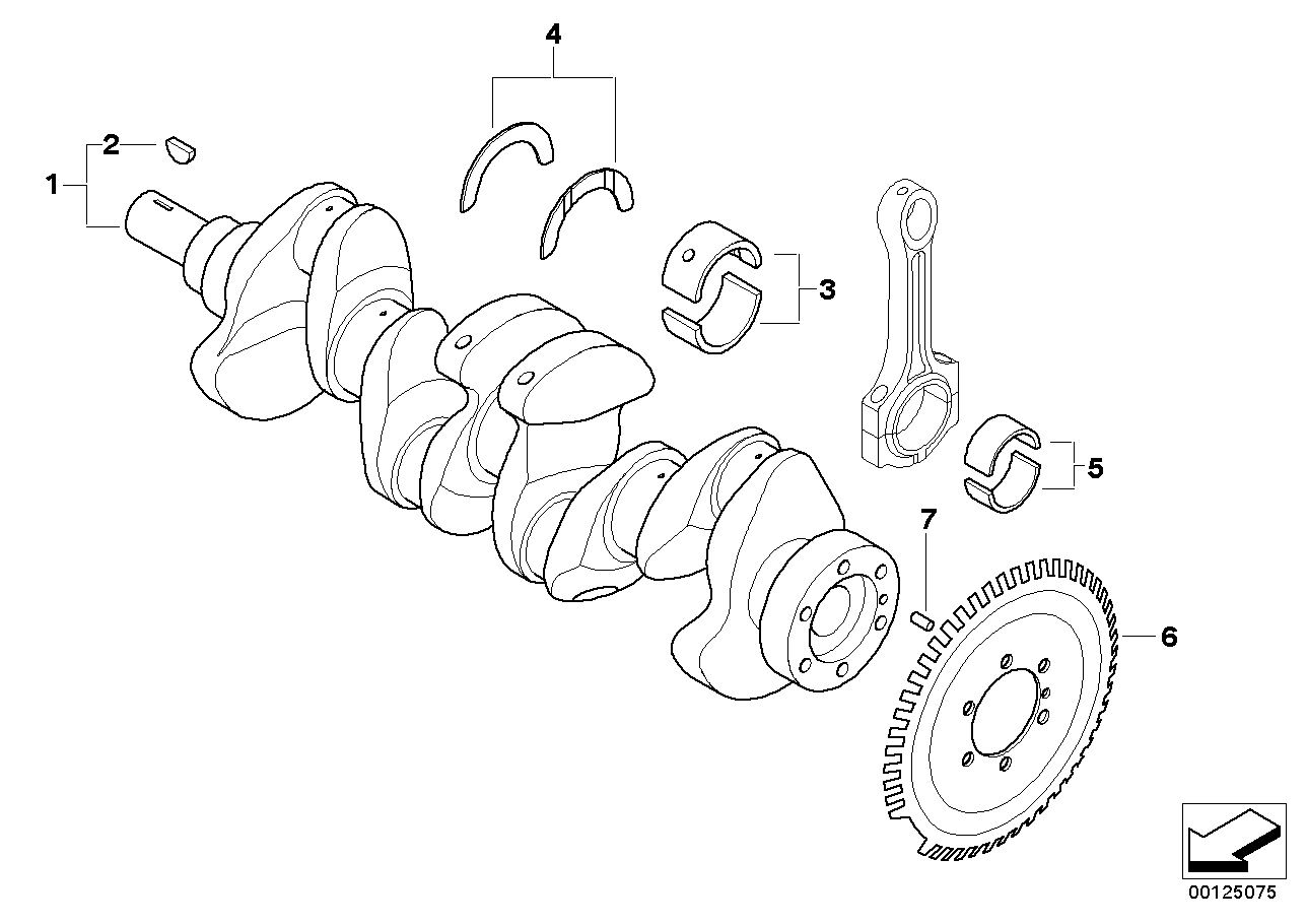 Genuine BMW 11217801193 R50 Bearing Shell 