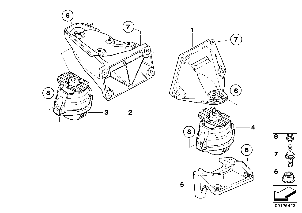 Genuine BMW 22116761090 E63 E60 E61 Engine Mount, Right (Inc. 520i, 630i & 530i) | ML Performance UK Car Parts