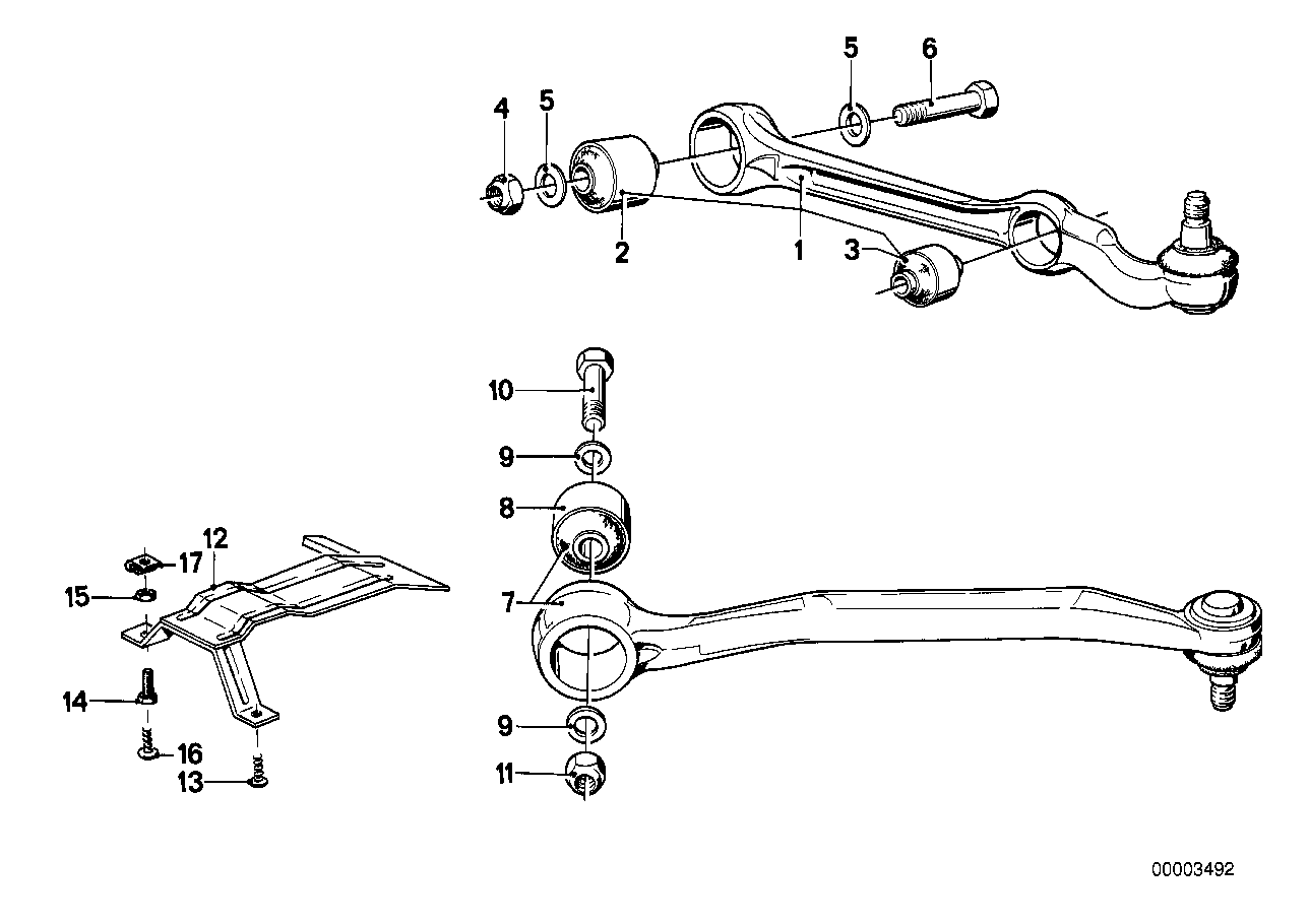 Genuine BMW 31121129363 E23 Wishbone, Right (Inc. 735i, 745i & 733i) | ML Performance UK Car Parts