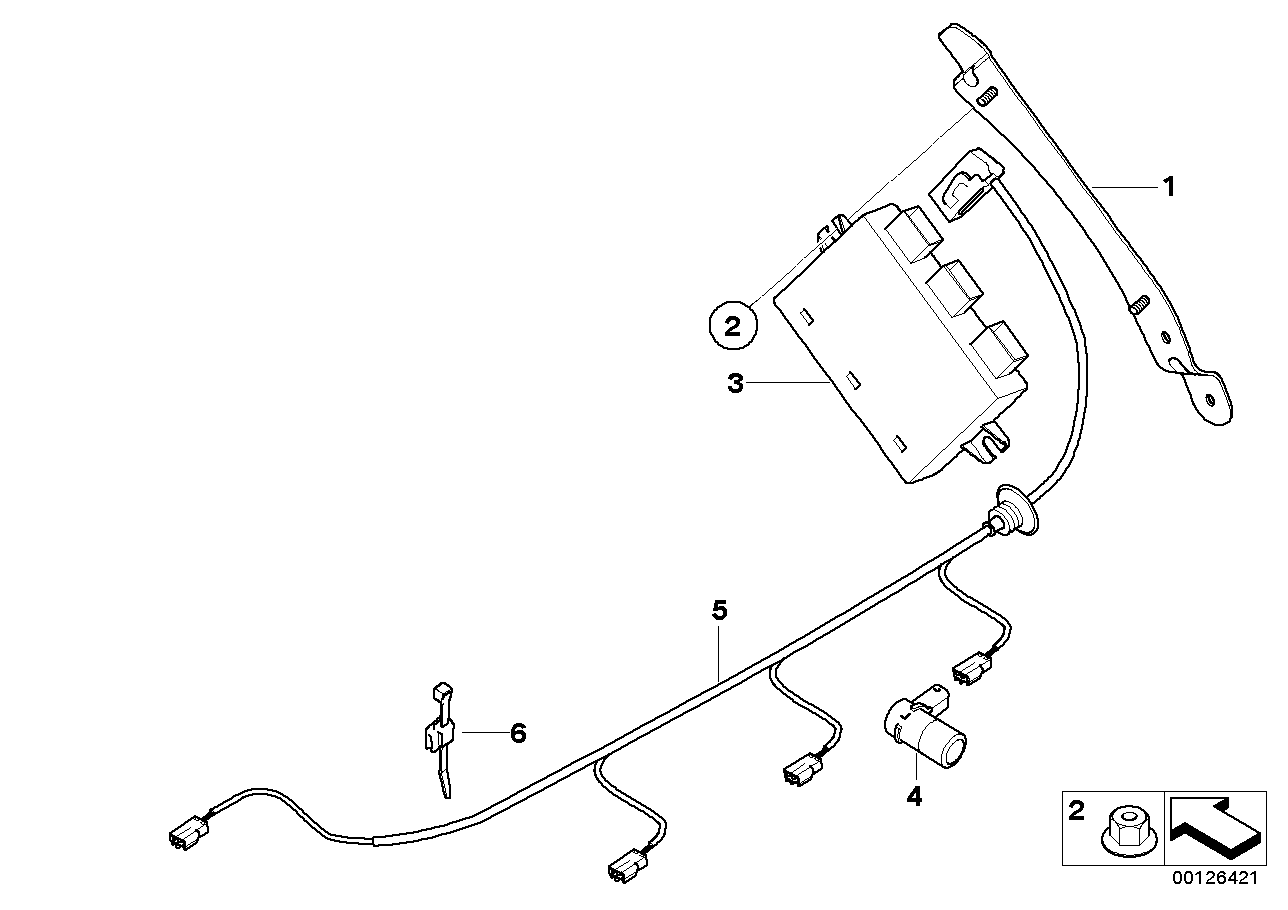 Genuine BMW 61126925903 E85 E86 Wiring Set Pdc (Inc. Z4) | ML Performance UK Car Parts