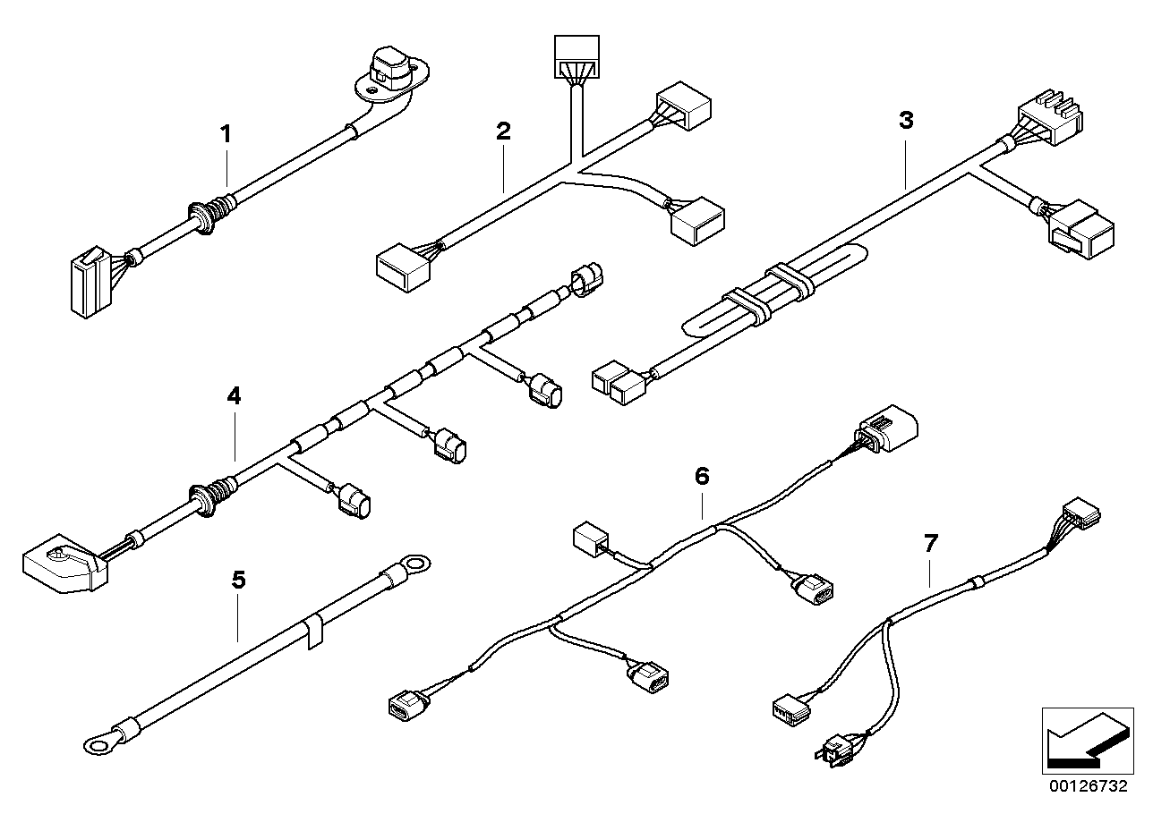 Genuine BMW 61106913441 E53 Connect.Cable Set 2-Axle Levell.Device (Inc. X5) | ML Performance UK Car Parts