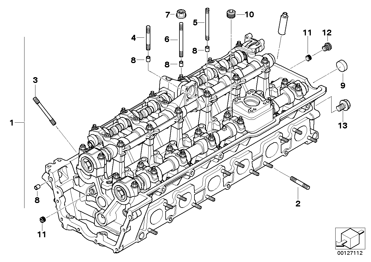 Genuine BMW 11127598763 E65 E66 E67 Cylinder Head W. Intake Valvetrain Zyl. 7-12 (Inc. 760LiS, 760i & 760Li) | ML Performance UK Car Parts