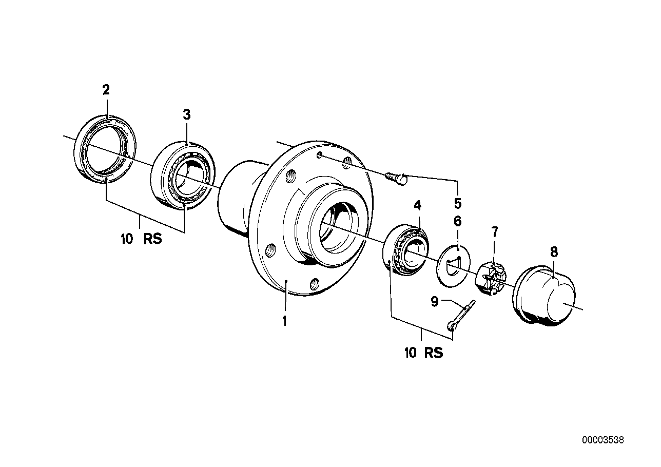 Genuine BMW 31211123435 E23 Wheel Hub (Inc. 745i, 735i & 728i) | ML Performance UK Car Parts