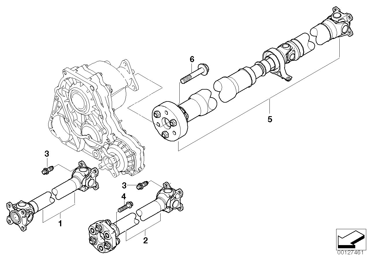 Genuine BMW 26117502959 E46 Drive Shaft Assy Rear L=1244mm/NV-124 (Inc. 325xi, 330xi & 330xd) | ML Performance UK Car Parts