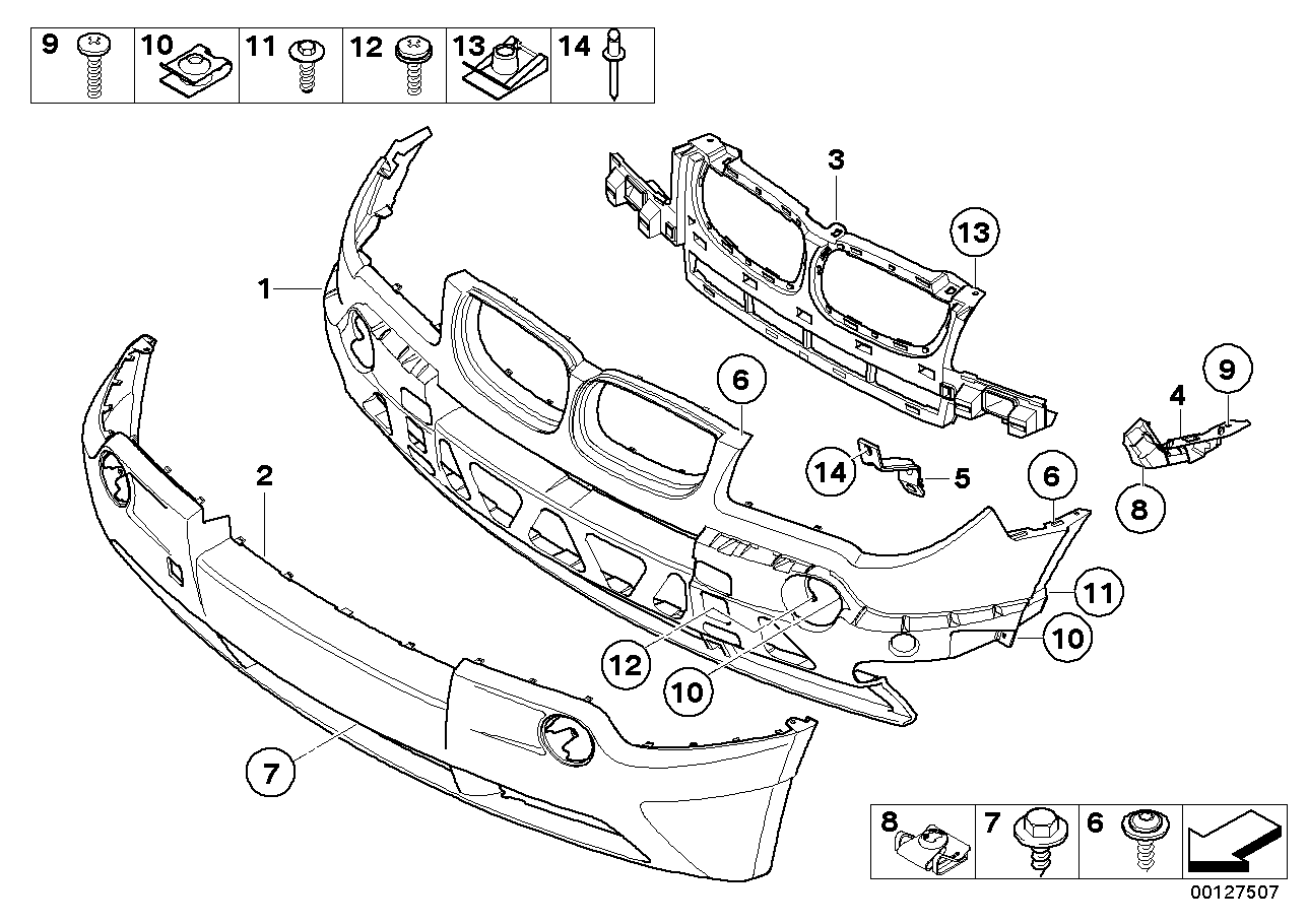 Genuine BMW 51113404662 E83 Bracket F Right Front Lateral Bumper (Inc. X3) | ML Performance UK Car Parts