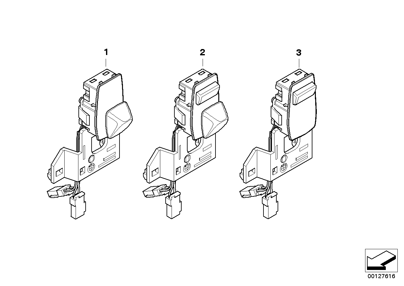 Genuine BMW 61316947788 E61 E64 Switch Adjuster Steering Column (Inc. 630i, 528i & 520d) | ML Performance UK Car Parts