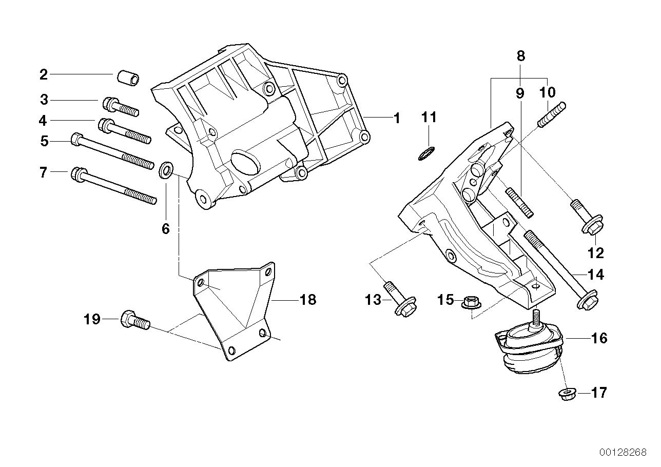 Genuine BMW 22111141791 E38 Engine Mount With Flange, Left (Inc. 730i, 740iL & 740i) | ML Performance UK Car Parts