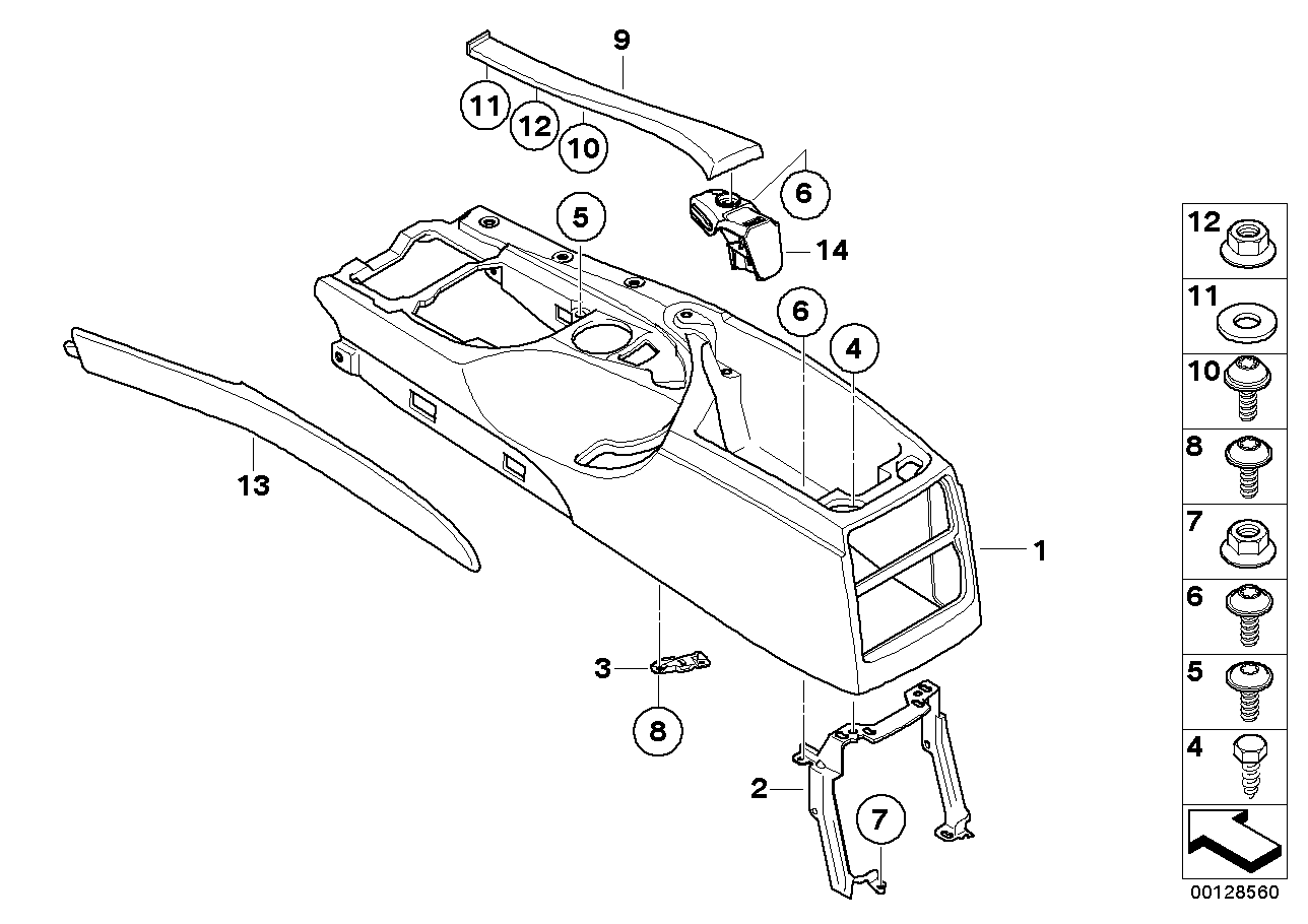 Genuine BMW 51167059953 E60 E61 Trim Panel Center Console Left Front ANTHRAZIT (Inc. 530d, 525d & M5) | ML Performance UK Car Parts