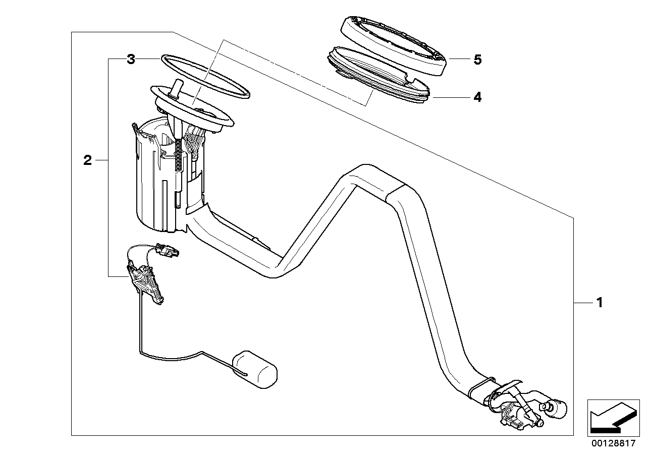 Genuine BMW 16117373458 E60 E61 Delivery Unit With In-Tank Pump, Right 3,5 BAR (Inc. 650i, 550i & 545i) | ML Performance UK Car Parts