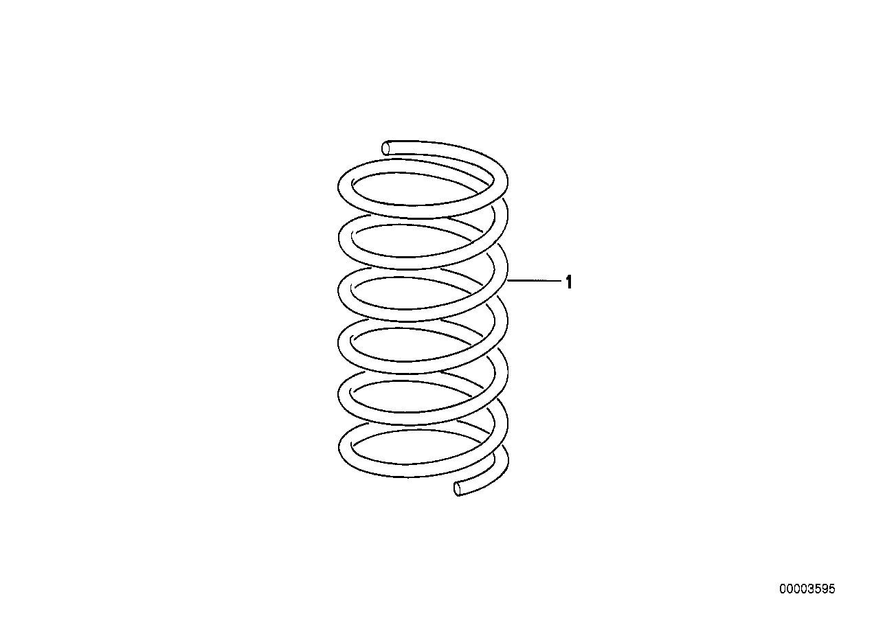 Genuine BMW 31332226985 E34 Coil Spring (Inc. 540i, M5 3.8 & M5) | ML Performance UK Car Parts