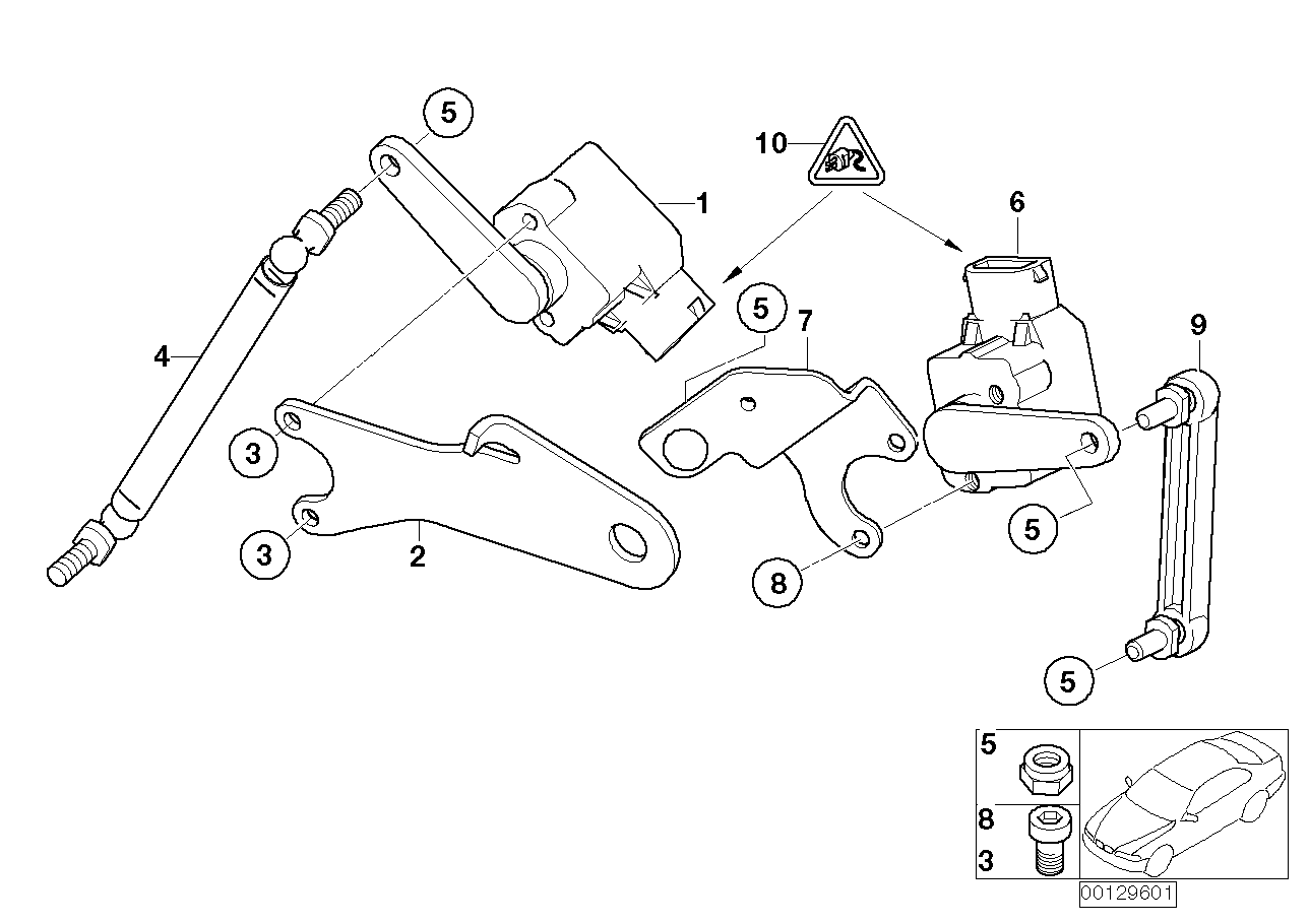 Genuine BMW 31126760824 E61 E63 E64 Right Ride Height Sensor Bracket (Inc. 520i) | ML Performance UK Car Parts