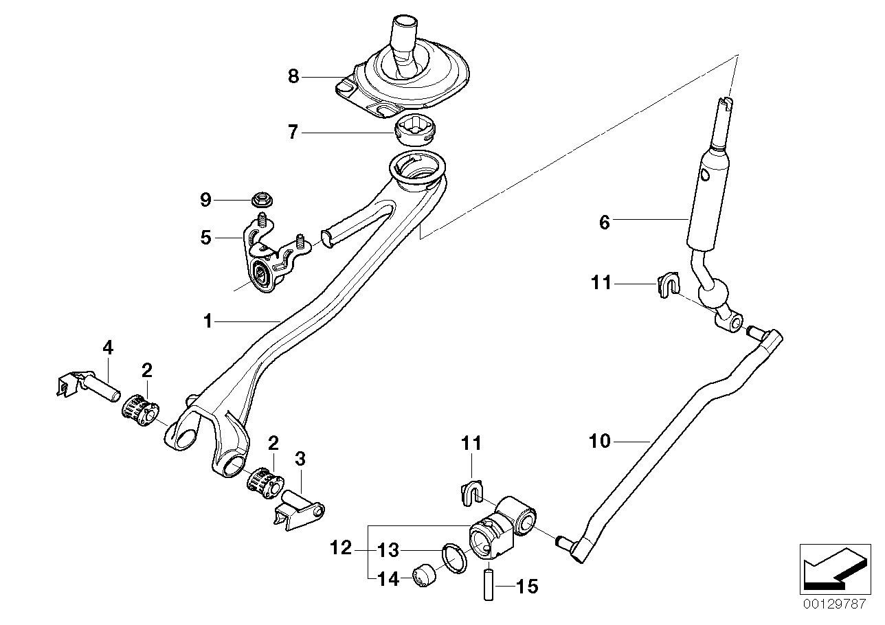 Genuine BMW 25117543191 E53 Shift Lever (Inc. X5 3.0d & X5 3.0i) | ML Performance UK Car Parts