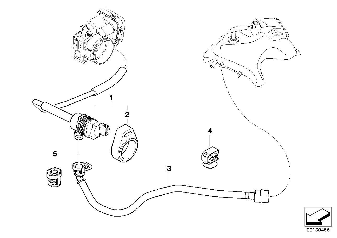 Genuine BMW 13903401194 E83 Fuel Tank Breather Line (Inc. X3) | ML Performance UK Car Parts