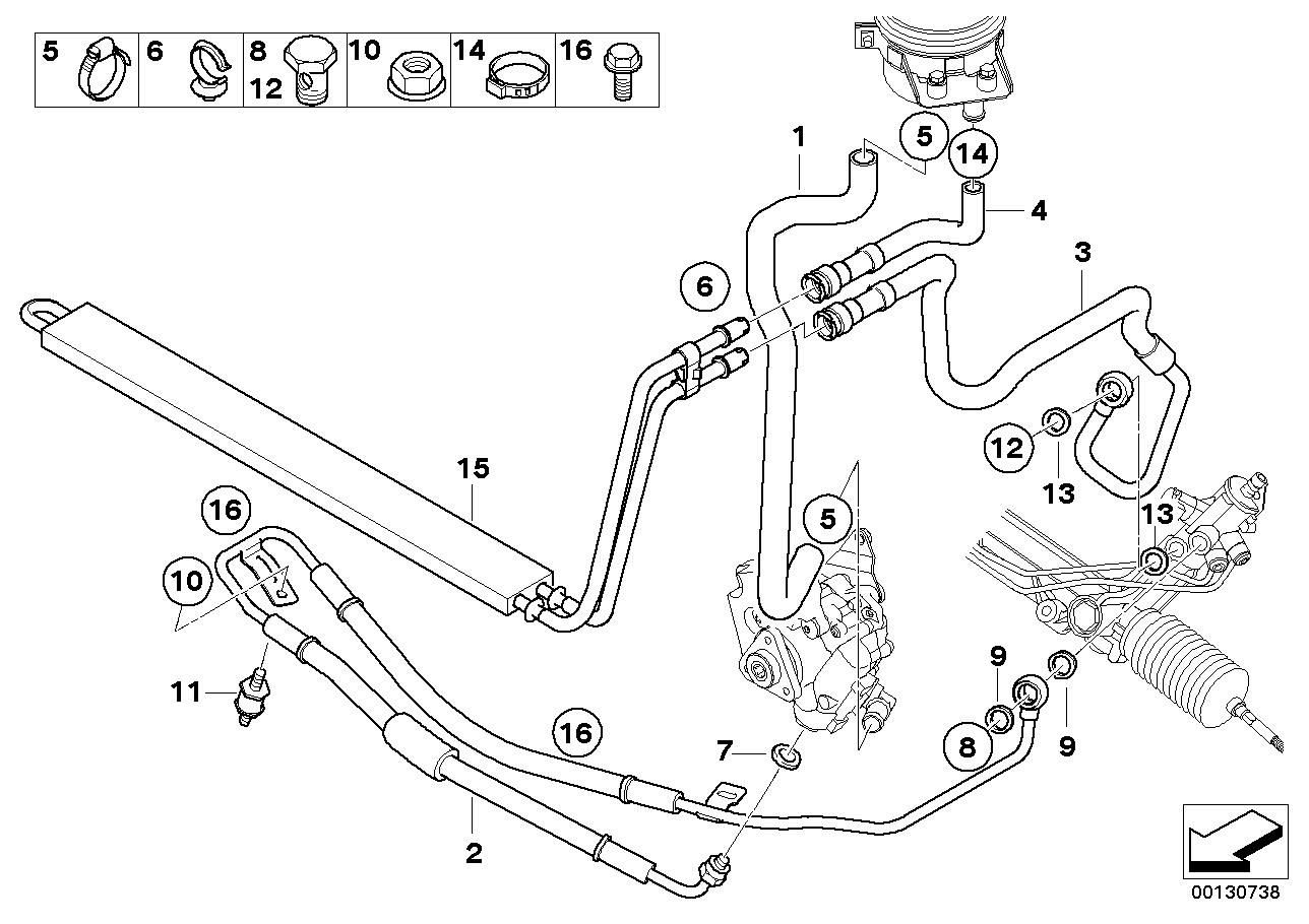 Genuine BMW 32416763978 E53 Radiator Return Line (Inc. X5 4.4i & X5 4.8is) | ML Performance UK Car Parts