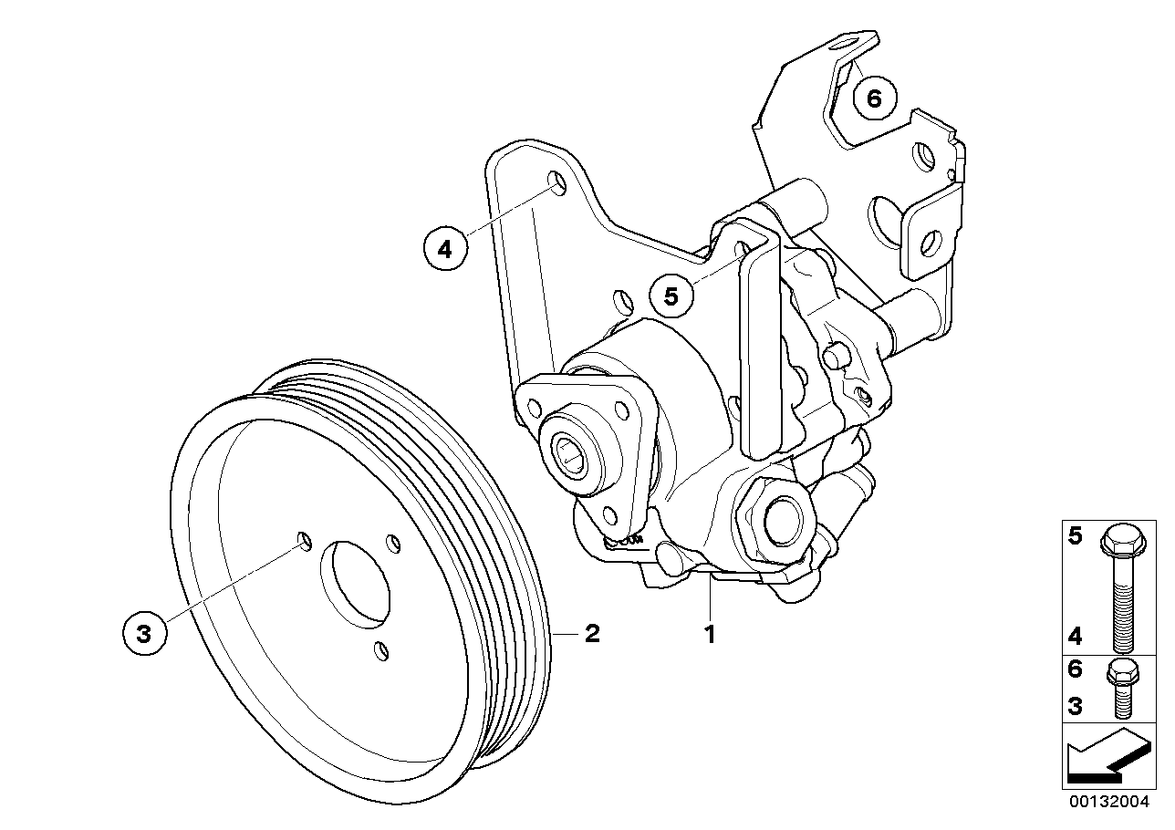 Genuine BMW 32427516848 E83 E61 E60 Pulley D=116mm (Inc. 730Li, 525xi & X3 2.5si) | ML Performance UK Car Parts